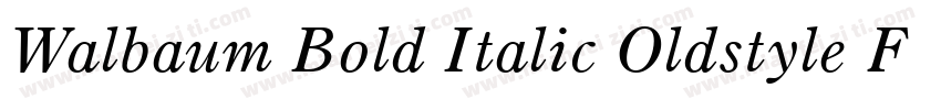 Walbaum Bold Italic Oldstyle Figures字体转换